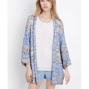 Vince Cable‎ Knit Soft Blue & Grey Open Cardigan Sweater Size XS